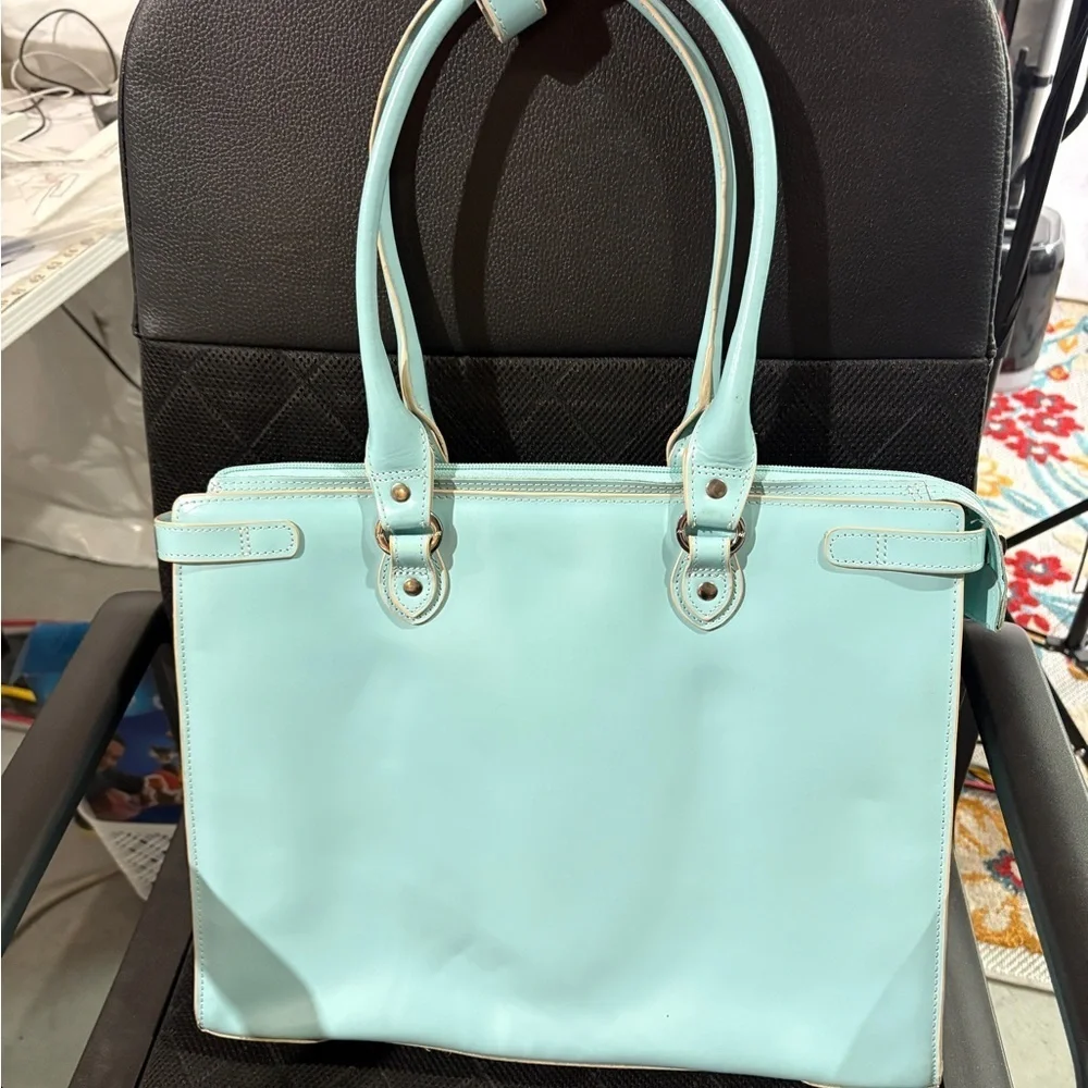 McKlein Winnetka W Series 15” Blue Leather Ladies Briefcase